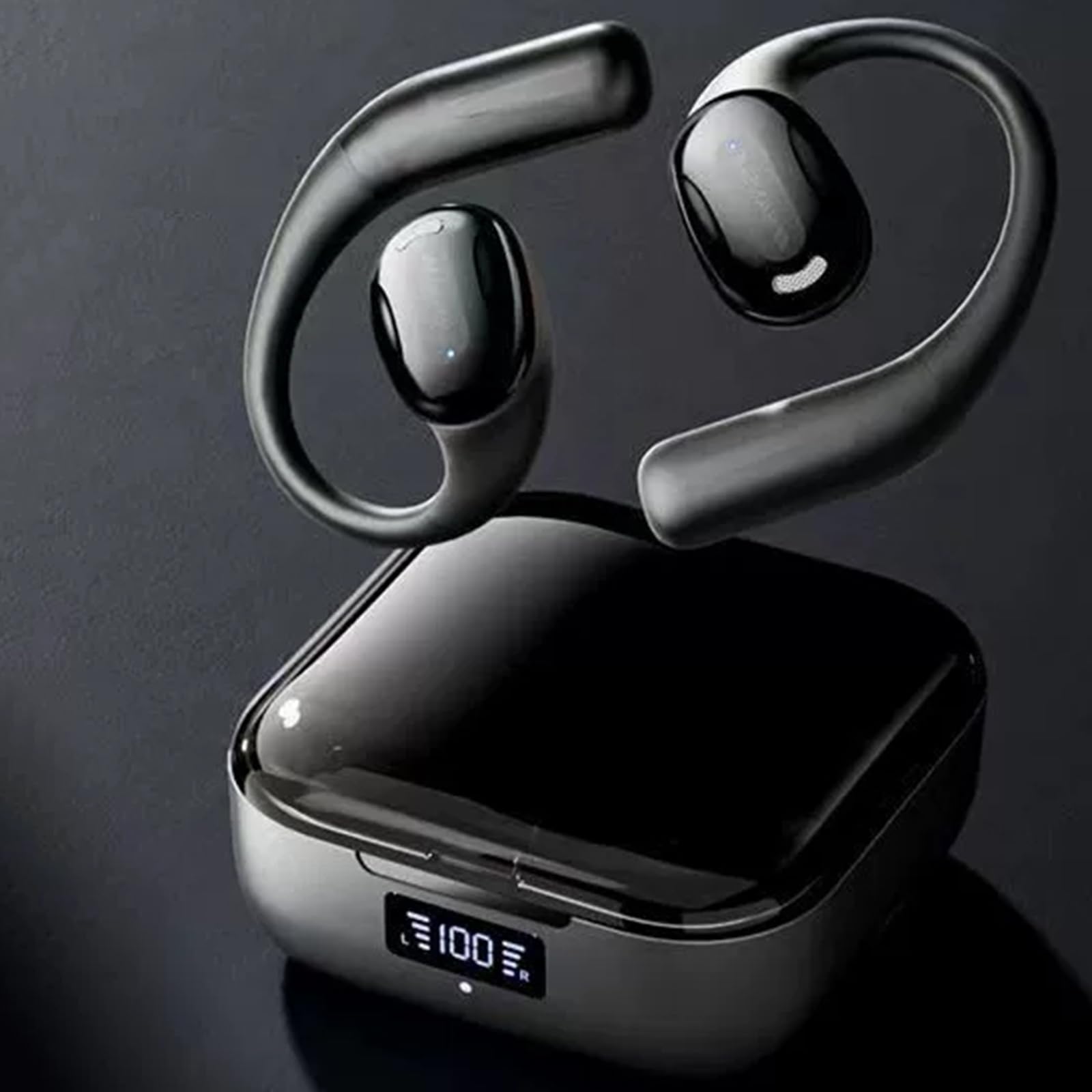 Wireless Earbuds with Earhooks Bluetooth 5 4 Headphones in Ear Earphones Light-Weight Earbud with Charging Case Sport Headset