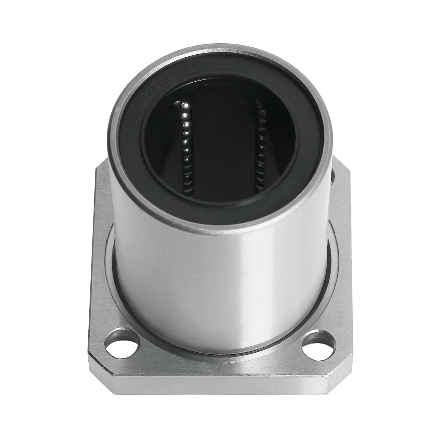 LMK40UU Square Flange Linear Motion Ball Bearing, ID 40mm, OD 60mm Linear Ball Bearings Sae52100 Carbon Steel, 6 Rows of Steel Balls, Great for CNC, 3D Printer, Linear Rail Guide