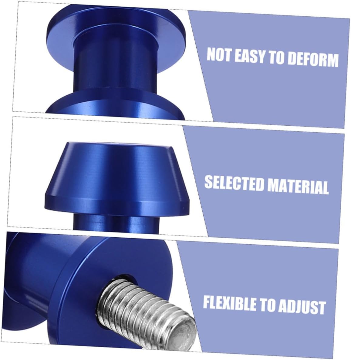 Totority 4pcs Blue 8mm Cnc Motorcycle Swing Arm Spool Sliders Screws Motorbike Swingarm Stand Paddock Accessories Compatible for Sport Bikes