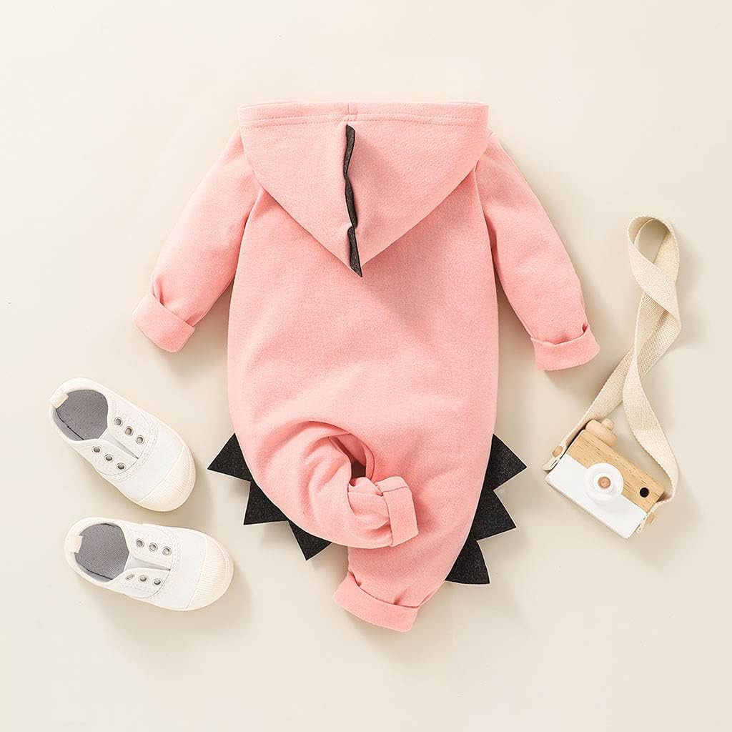 Newborn Baby Boys Girls Cartoon Dinosaur Halloween Outfit Hoodie Romper Jumpsuit Outfits Clothes - Image 8