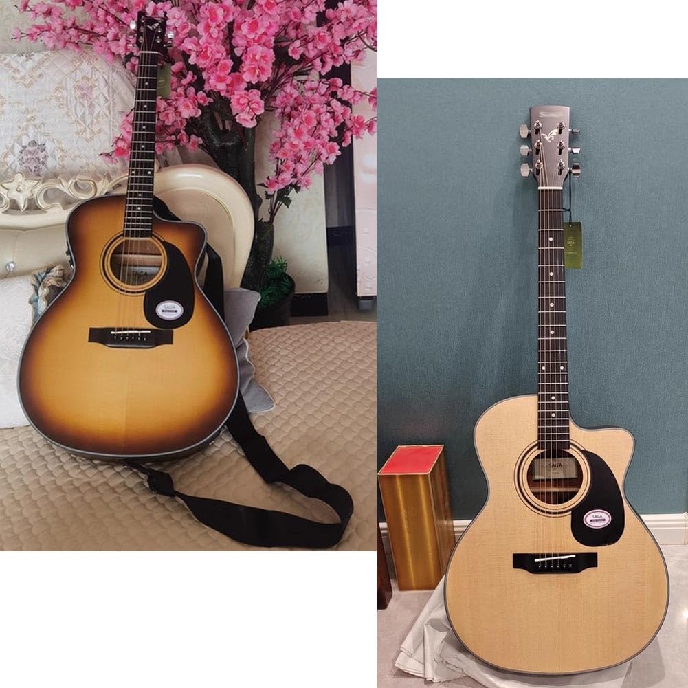 Chitarra Acustica Da 41 Pollici Per Principianti, Chitarra A Cassa Sottile Di Dimensioni Standard Con Spalla Mancante, Adatta Per Adulti E Adolescenti, Con Custodia Morbida(Sandstorm color)