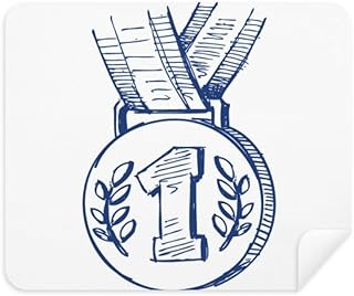 Blue Football Championship Medal Cleaning Cloth Screen Cleaner 2pcs Suede Fabric