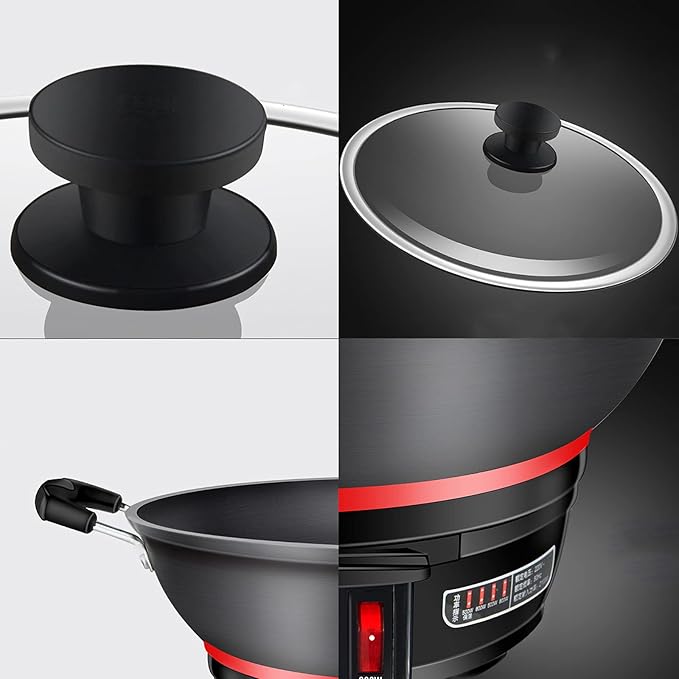 Sartén Eléctrica de Hierro Fundido, 2100W, Antiadherente Físico miniatura 8