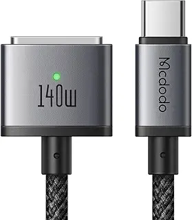 Mcdodo 140W USB-C to Mag-safe 3 磁気充電ケーブル 2m 140W急速充電 PD3.1新急速充電規格 強力な磁気 マグセーフ3 充電コード PD充電 Mac機種対応 MacBook Air (13インチ/15インチ M4/M3/M2チップ) 、MacBook Pro（14インチ/16インチ M5/M4/M3/M2チップ)などMag-safe 3端末対応 ブラック
