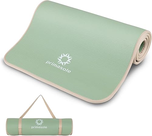 Miniatura 9 de Primasole Tapete de yoga grueso, tapete NBR extra grueso de 1/2 pulgada con estabilidad mejorada, diseño texturizado, tapete ligero con correa de