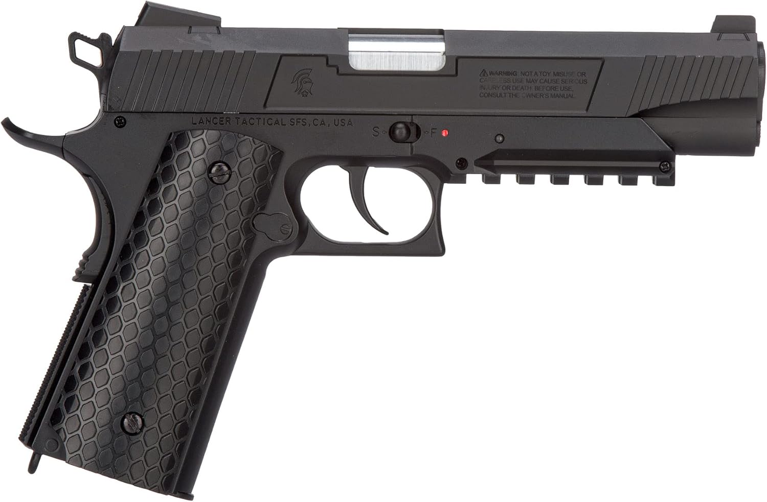 Lancer Air Defender Cobra 1911 CO2 Half-Blowback 4.5mm Air Pistol (Color: Black)-450 FPS