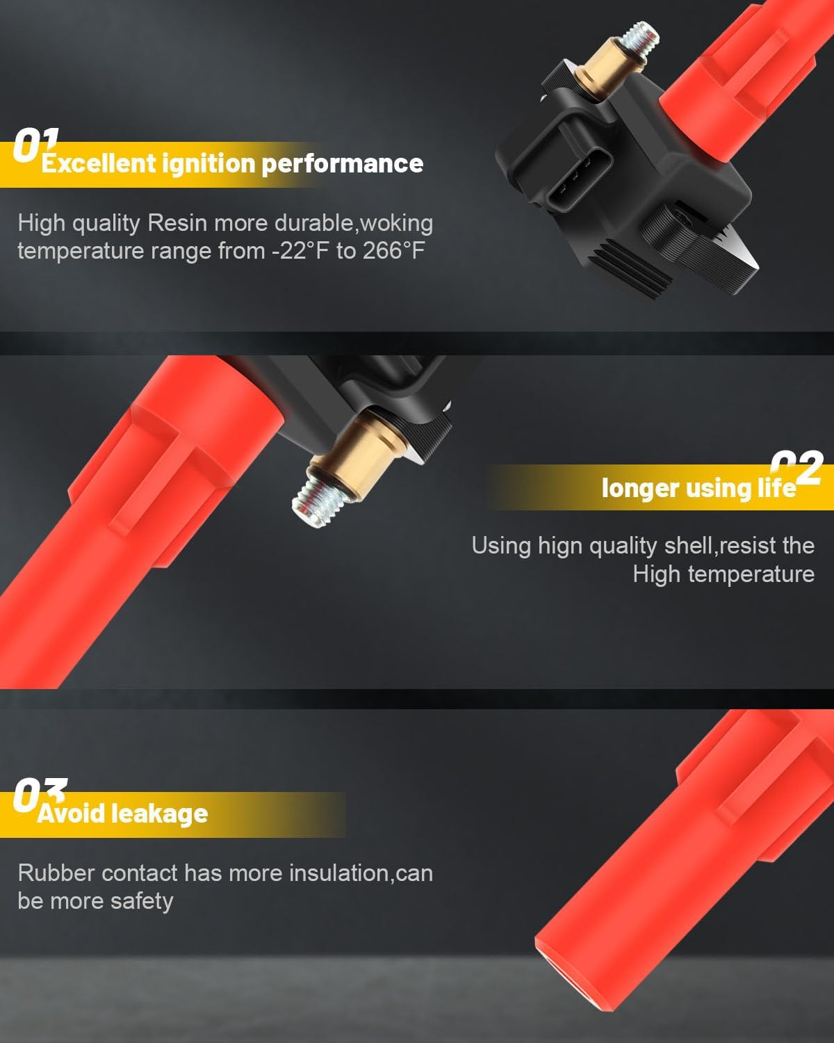 OCPTY 6 ignition coils with 6 iridium Spark Plugs fits C1326 UF287 for Subaru Outback Legacy H6 3.0L