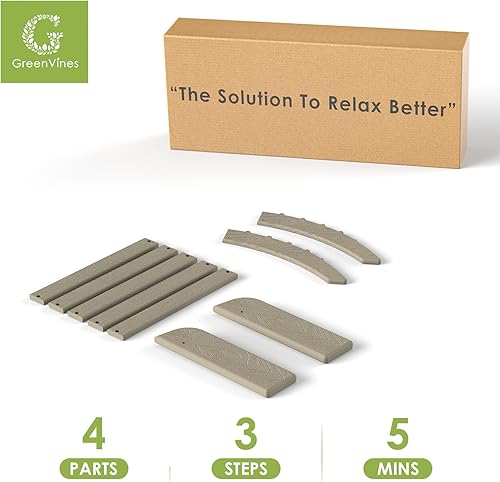 Miniatura 6 de GREENVINES Adirondack-Ottoman  Grano de madera  Juego de 2  Plástico HDPE  Reposapiés para exteriores  Todo clima  Reposapiés  Reposapiés  Taburete