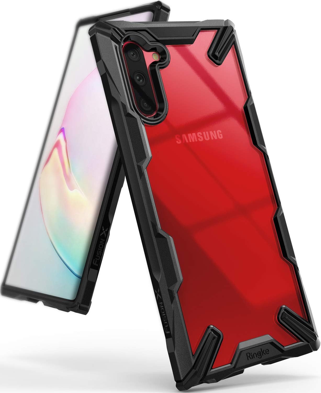 Ringke Fusion-X Designed for Galaxy Note 10 Case Cover, Clear Back Shockproof Heavy Duty Bumper Cover for Galaxy Note 10 5G 6.3-inch (2019) - Black