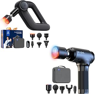 BOB AND BRAD T2 Pro Massage Gun and D5 Ultra Massage Gun with Red Light Infrared Heat Head