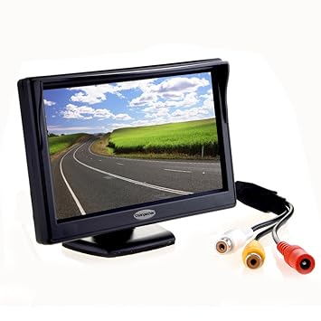 5 Inch Digital TFT LCD Color Car Rear View Monitor Screen for Parking Backup Camera Support all the car with 12V 24V Power High Definition 800 RGB X480 Pixel