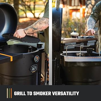 Oklahoma Joe's Bronco 18 in. Heavy Duty Charcoal Drum Smoker and Grill with 284 sq. in. Cooking Area in Black