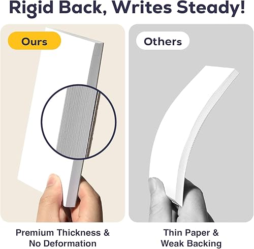 Miniatura 4 de FMP Brands Paquete de 5 blocs de notas de 4 x 6, 100 hojas por bloc de notas, bloc de notas en blanco, bloc de notas blanco para servidor, bloc de