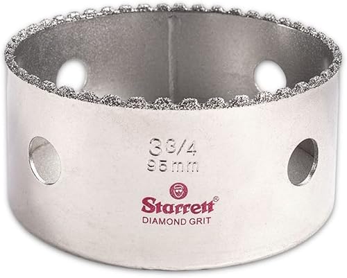 Miniatura 126 de Starrett Sierra de agujero de grano de diamante, ideal para perforar agujeros de diámetro pequeño, diámetro de 4-1/8 pulgadas, profundidad de corte