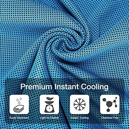 DKINY Cooling Towels 4 Pack Ice Cool Towel Cold Towel Chilly Towels for Neck Quick Dry Soft Breathable Sweat Towel for Gym Sports Golf Yoga Hiking Running Workout Men Women