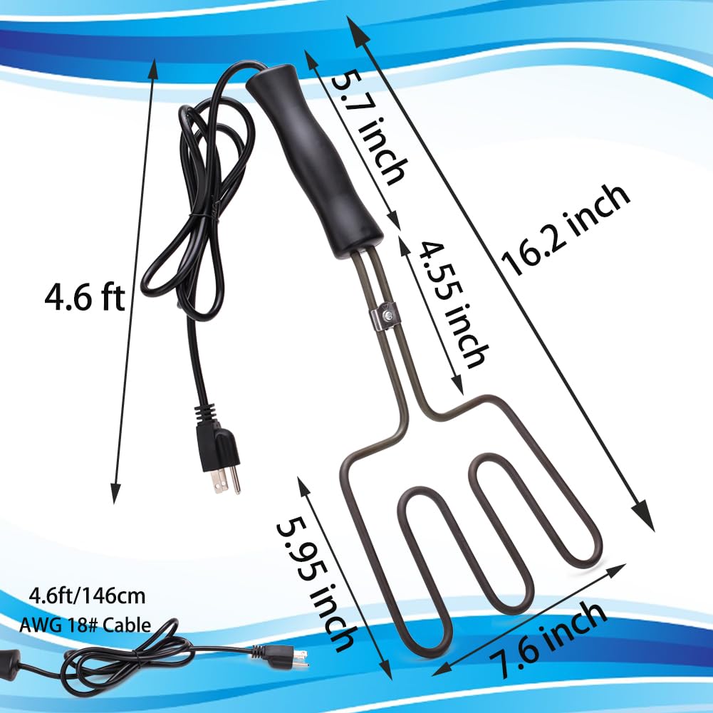 Electric Charcoal Starter 800w, Bbq Grill Charcoal Lighter Ignite Briquettes Fireplace Coal Lighter for Big Green Egg, Kamado Joe, Weber Kettle Grills/Grills