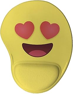 Mouse pad Ergonômico Emoji Apaixonado Presente Criativo Geek cor:Amarelo