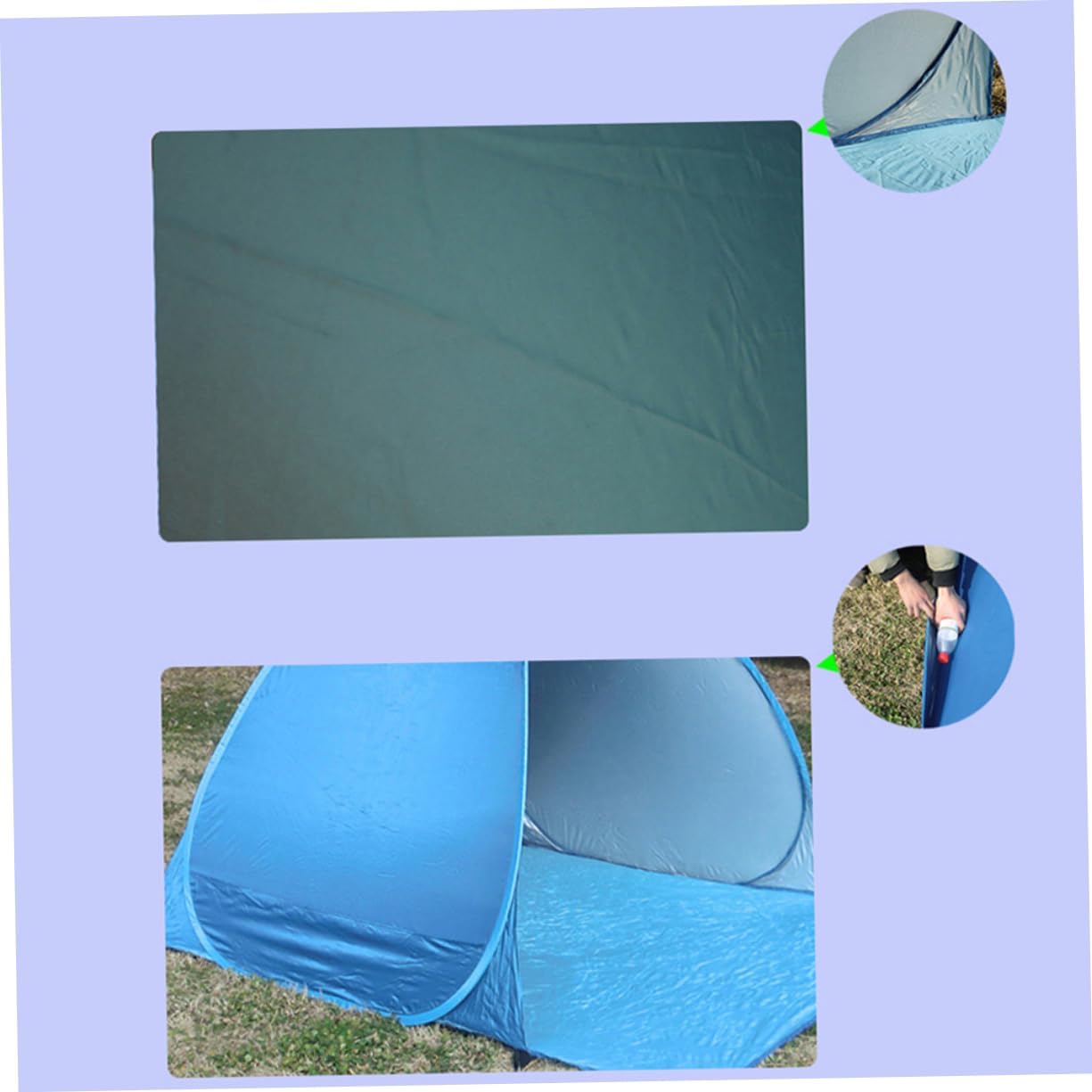 BESPORTBLE Portable Instant Beach Tent Automatic Pop Up Sun Shelter Design UV Protection Easy Setup for Camping Outdoor Fun Person Capacity Blue