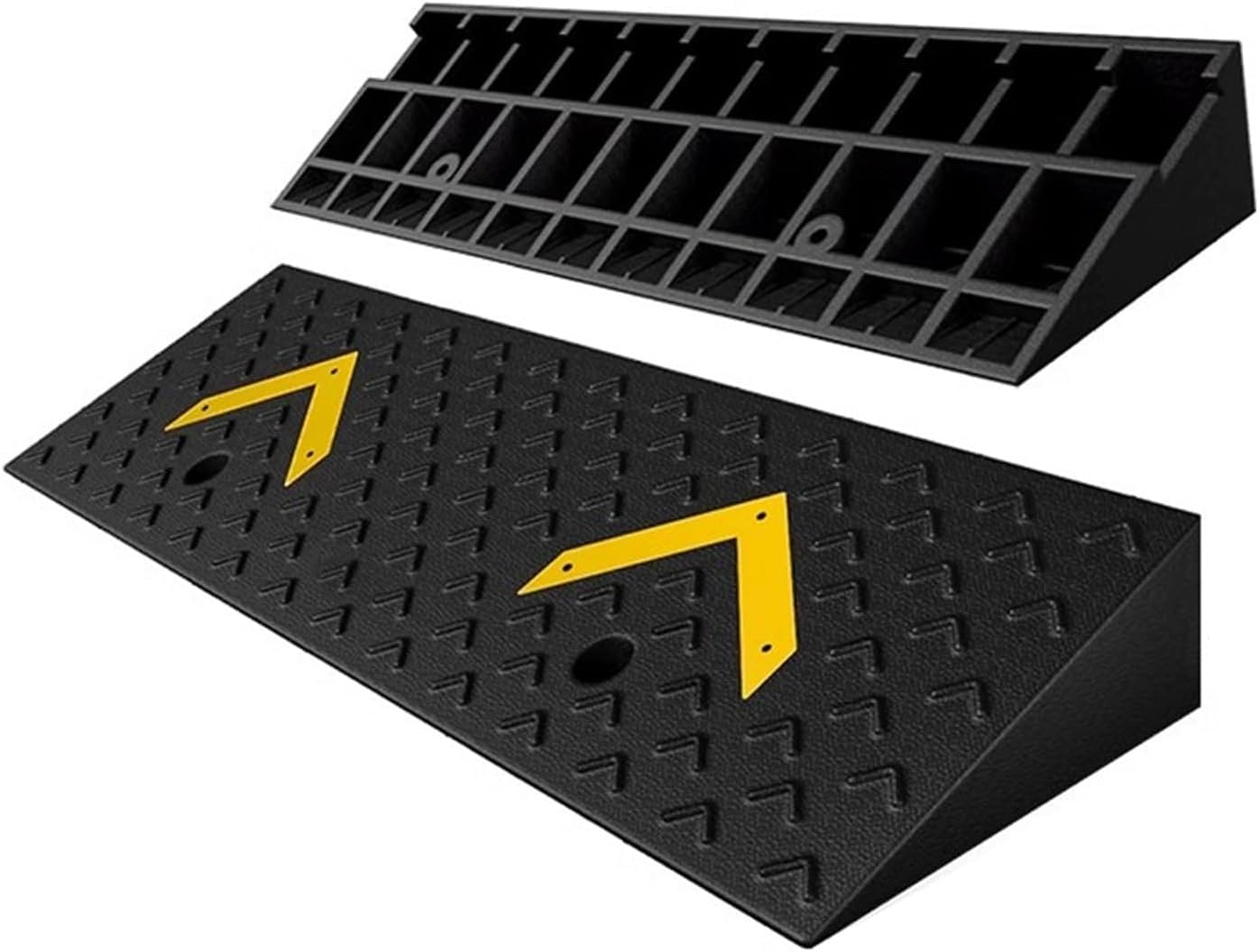 Rubber Curb Ramps Heavy Duty Driveway Ramps for Cars s Scooter Portable Threshold Ramp(39.4x11.8x3.9in)