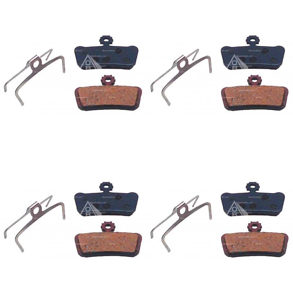 DiscoBrakes Brake Pads Compatible with SRAM Avid Level Stealth 4-Piston, G2, Guide, XO X9 X7 Trail, Choose Compound