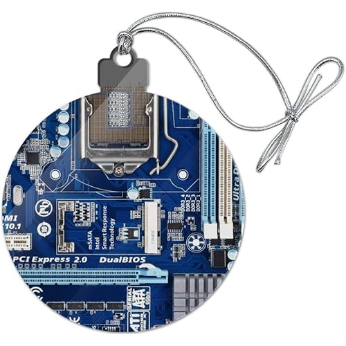 GRAPHICS & MORE Blue Computer Motherboard Processor CPU Acrylic Christmas Tree Holiday Ornament
