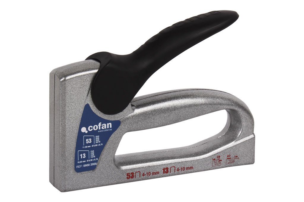 Cofan Grapadora manual profesional dúo | Para grapas nº 53 y nº 13 de 4, 6, 8 y 10 mm de longitud | Resistentes al desgaste e ideales para fijar materiales