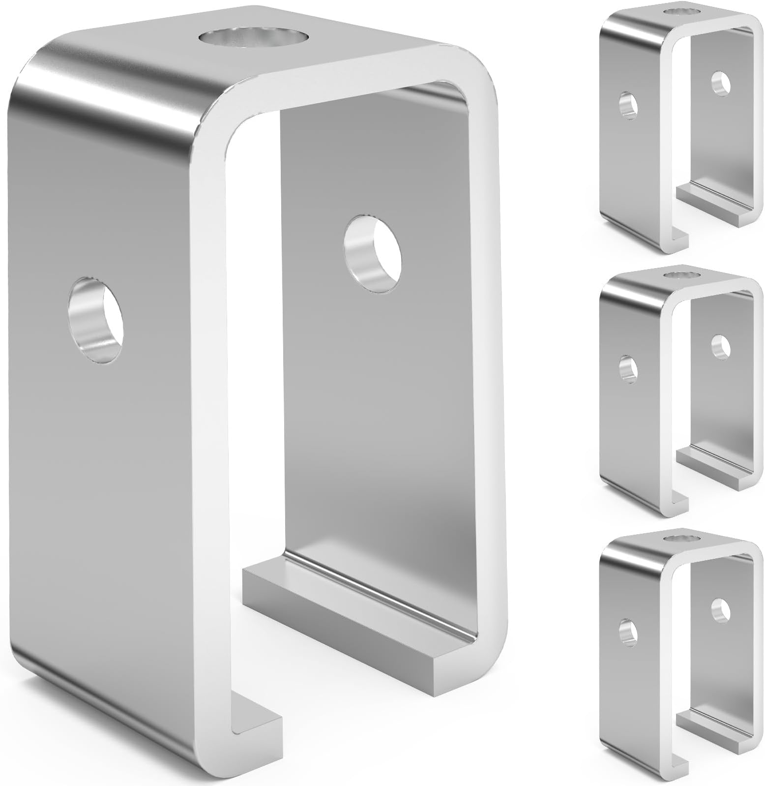 4 Pack Channel Trolley Track Hanger Bracket for All 15/8