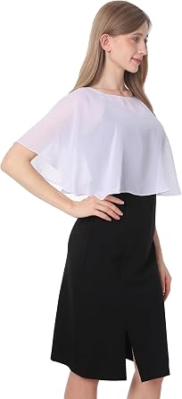Baoqiya Capelets 女性用 ショールとラップ シフォンケープ イブニングドレス用