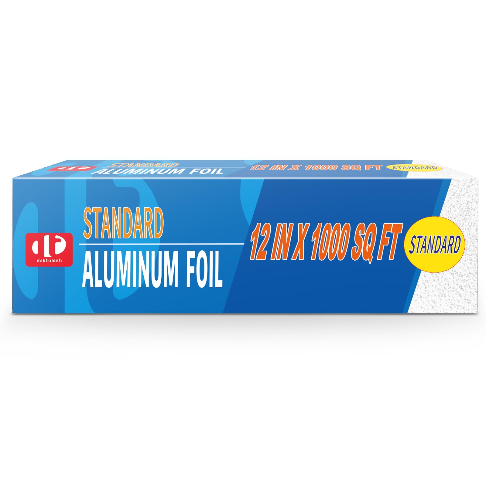 Rollo de papel de aluminio estándar de 12 pulgadas de ancho, 12 pulgadas x 1000 pies cuadrados (paquete de 1)