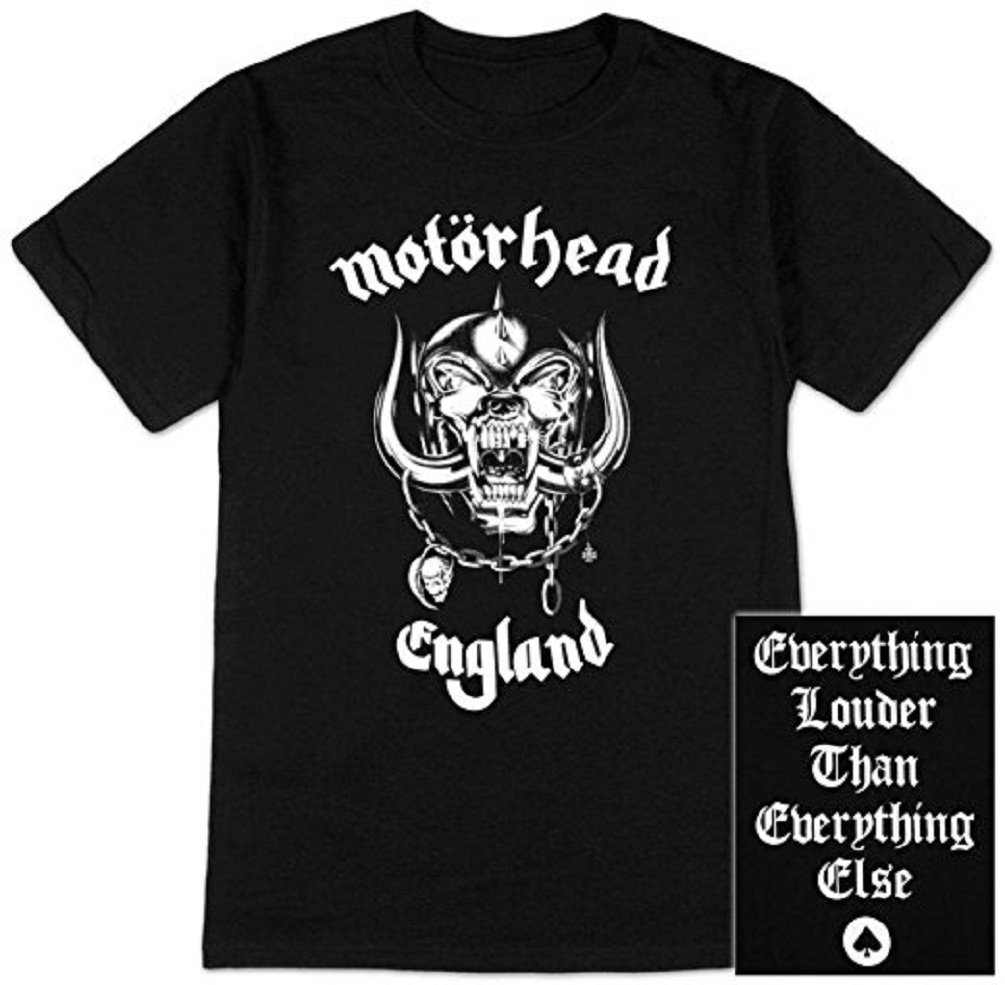 Motörhead Black T-Shirt England Skull Logo In Size Xxl