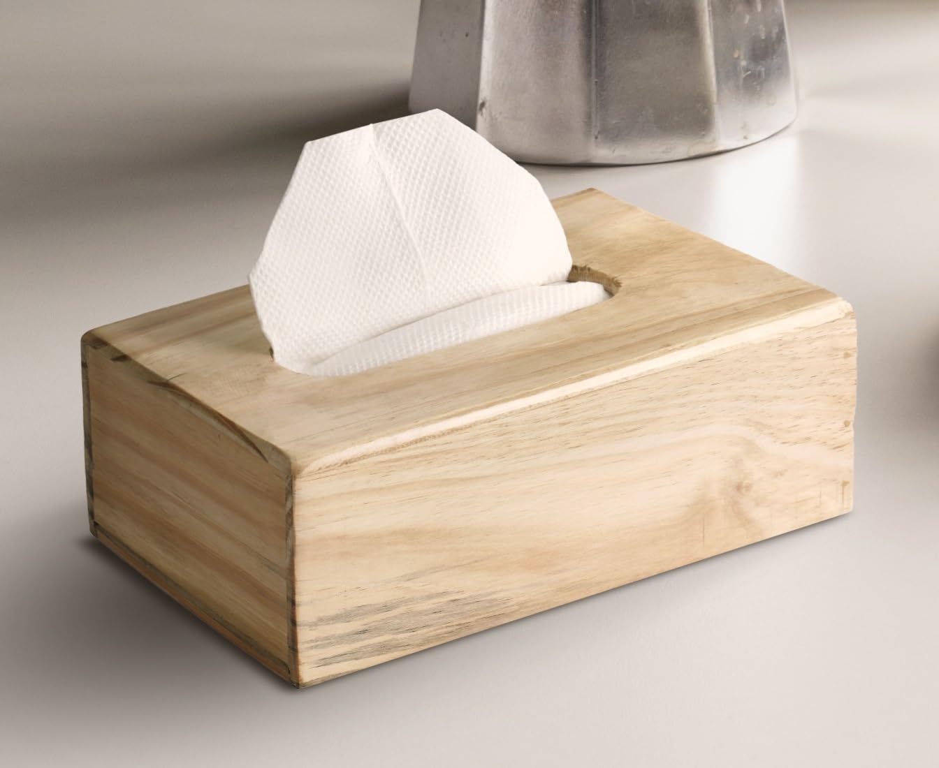 Classyo Wooden Tissue Box Holder for Home, Tissue Paper Holder for Kitchen and Car Decor, 22.5 x 11.5 x 8 cm