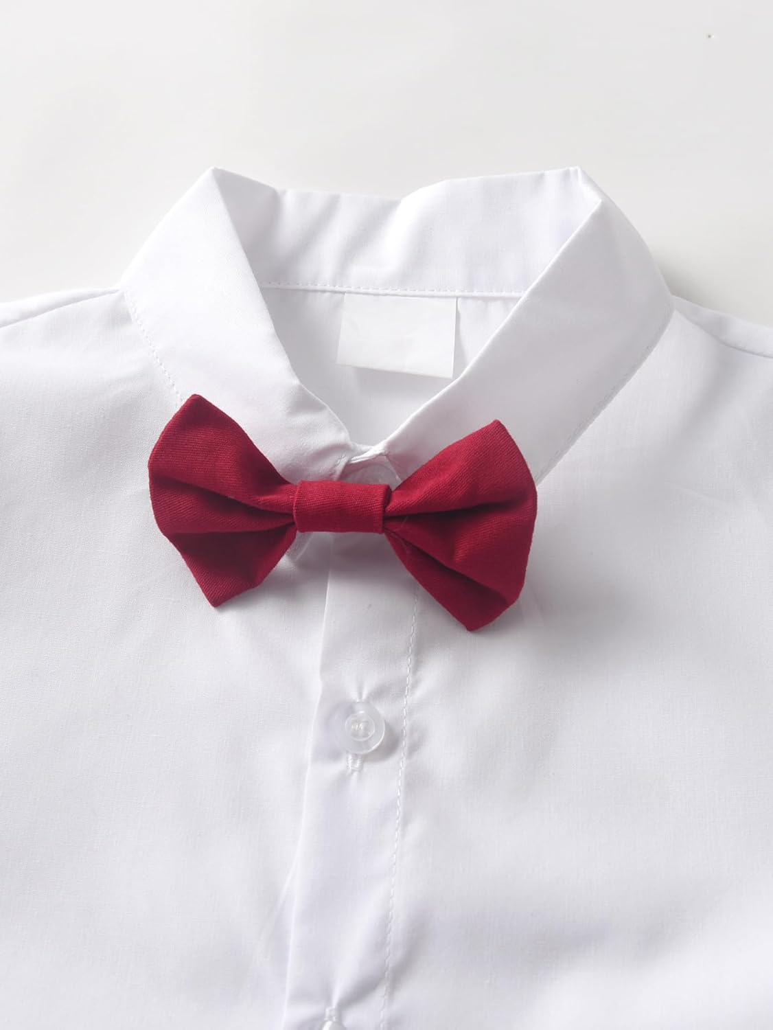 Boarnseorl Baby Boys Pants Sets, Infant Long Sleeve Shirt + Pants + Bow Tie + Suspenders Outfits - Image 5