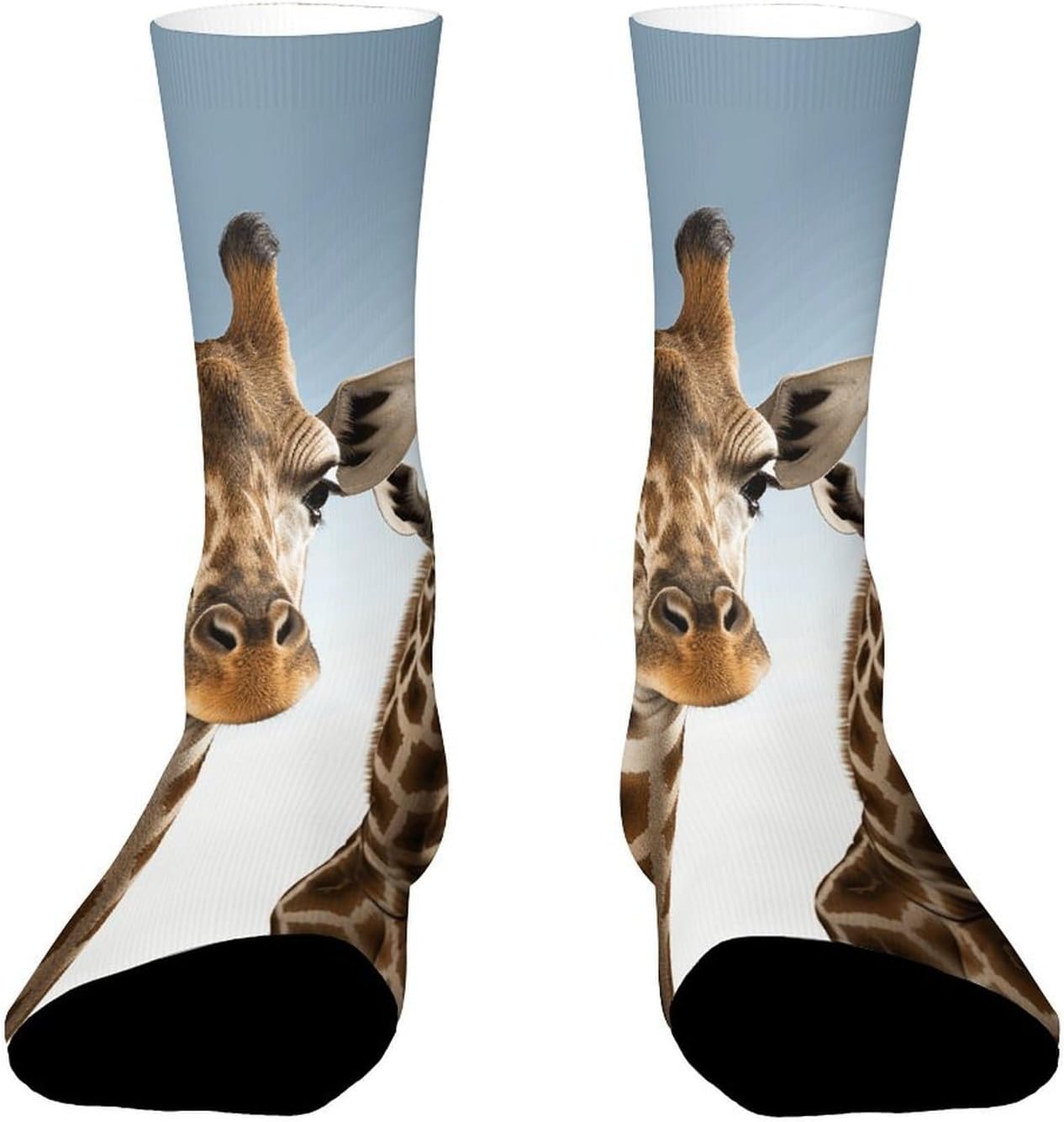Moisture Wicking Socks, Breathable, Lightweight Crew Sock, Casual | Necks of Giraffe Work Socks for Women Men, Elastic Soft Boot Socks for Travel, Seamless