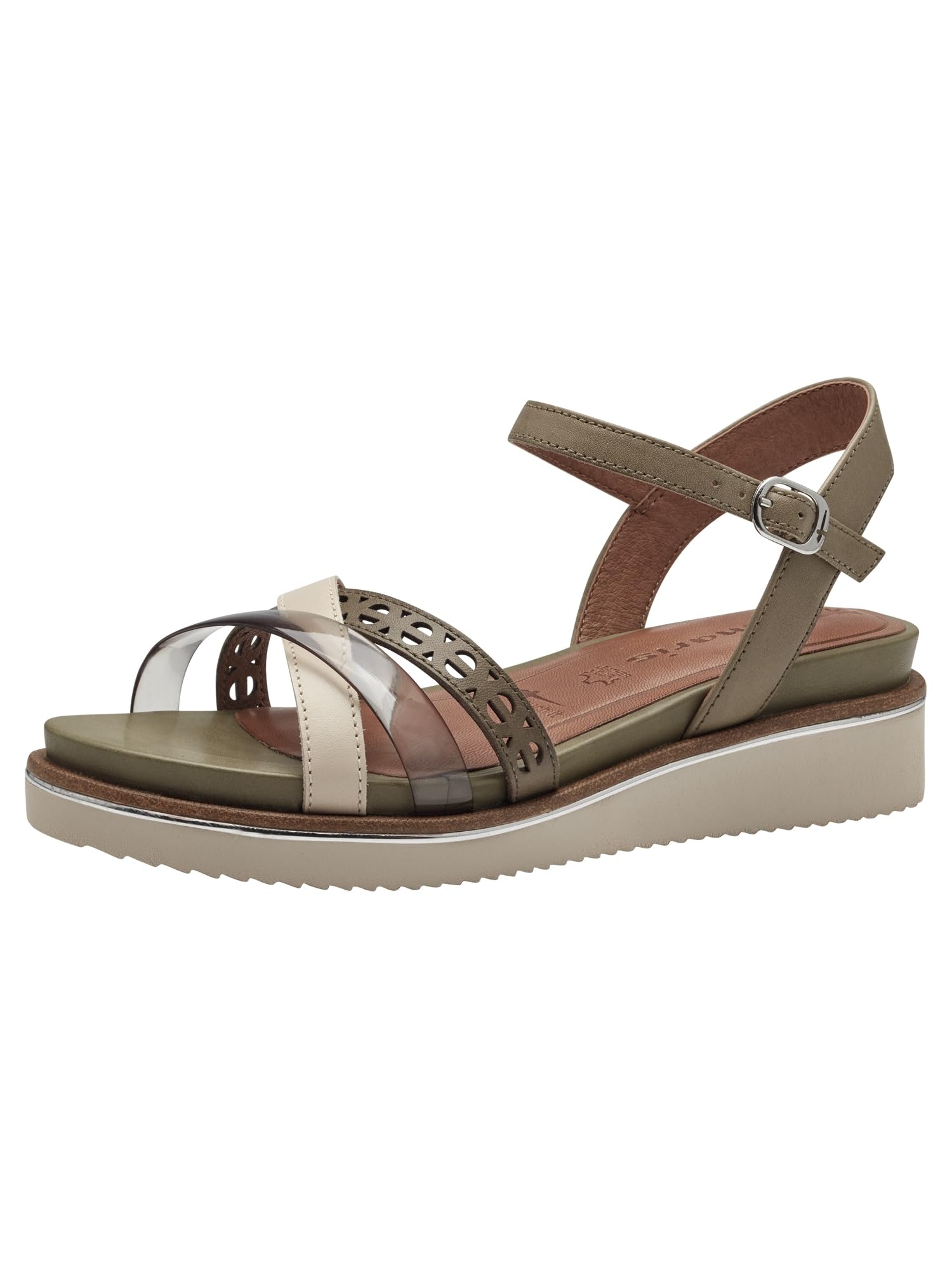 Tamaris Women's 1-28255-42 Flat Sandals, Sage, 6 UK