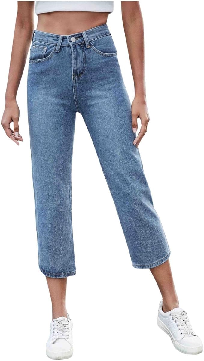 Amazon デニムパンツ レディース スキニー ハイウエスト ジーンズ スリムタイト ロング丈 薄手 ストレッチ Pants ダメージ スキニージーンズ テーパードデニム レディースファッション パンツ Ruji レギンス レディース 黒 冬 大きいサイズ ストレートパンツ ウエスト