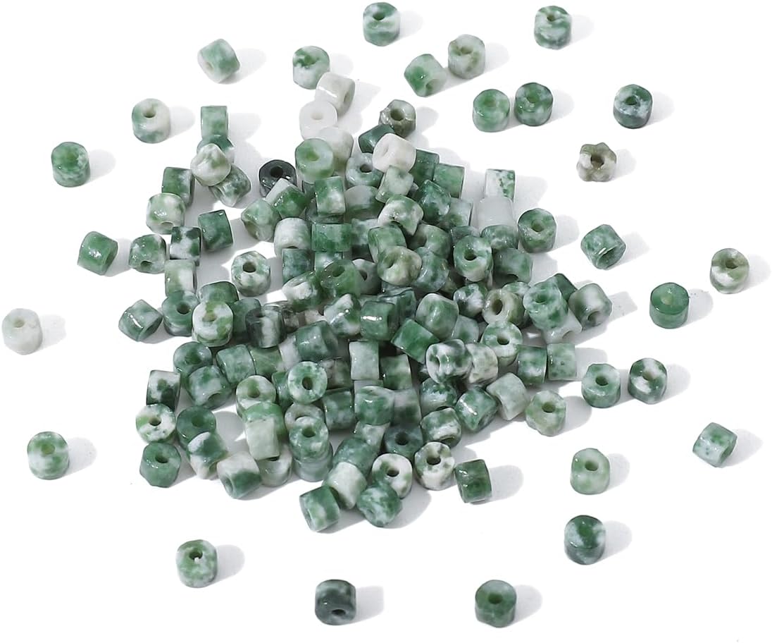 Natural African Jade Short Cylinder Beads 2x3mm 155pcs Tube Loose Semi Gemstone Beads for Jewelry Making Design - Image 4