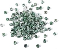 Vista 4 de Cuentas de jade africano natural en cilindro corto 2x3mm 155 piezas Tubo cuentas sueltas semipreciosas para hacer joyas Diseño