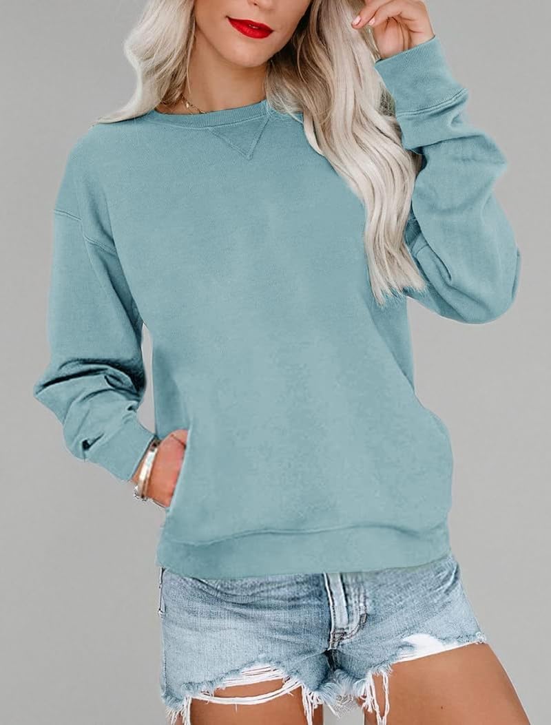 Orchidays Womens Casual Crewneck Sweatshirts Long Sleeve Cute Tunic Tops Loose Fitting Pullovers - Image 6