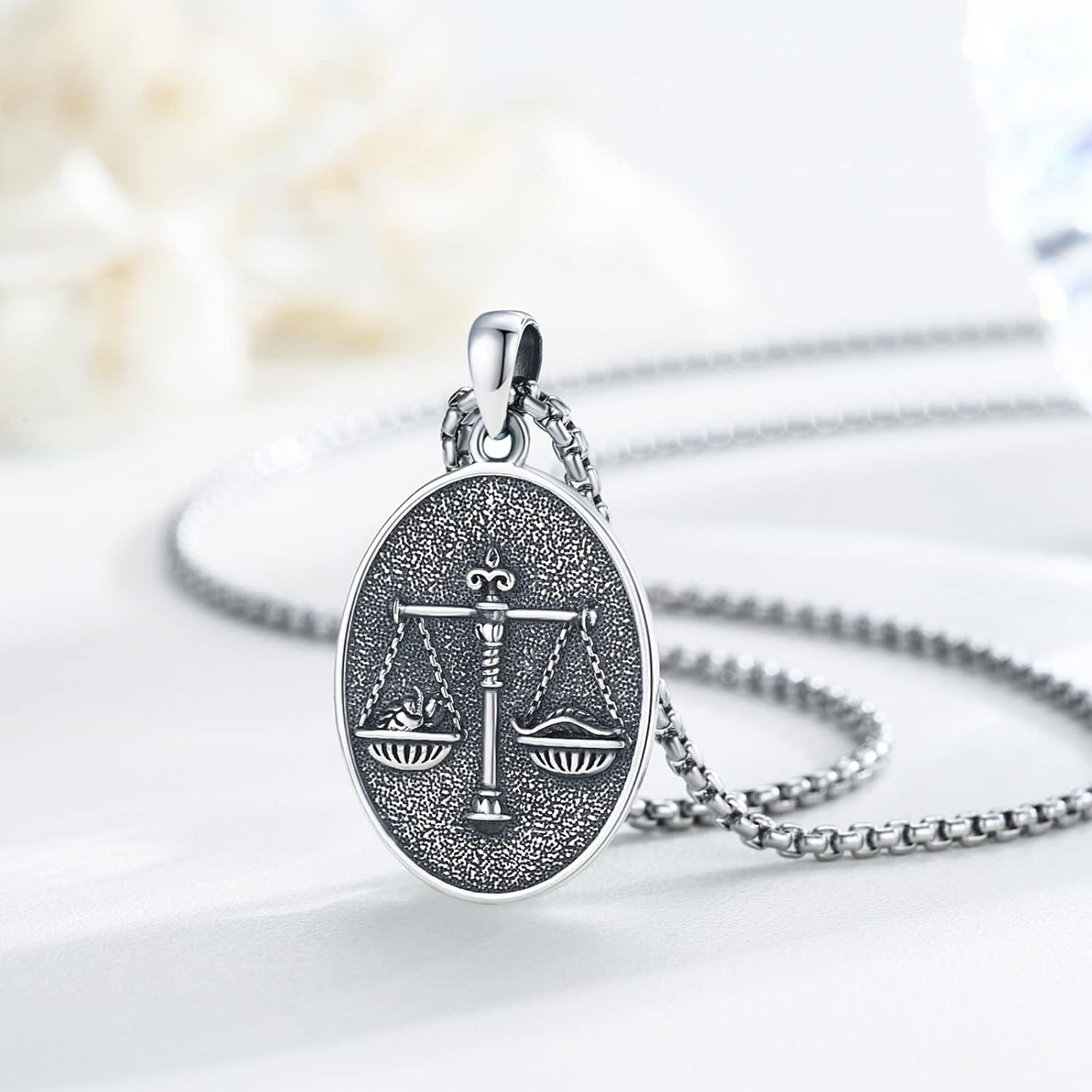 Egyptian Necklace Sterling Silver Anubis/Eye of Horus/ankh Necklace Pendant Ankh Scarab Vintage Egyptian Anubis Jewelry Gifts for Men Women 22"+2" Stainless Steel Pearl Chain - Image 6