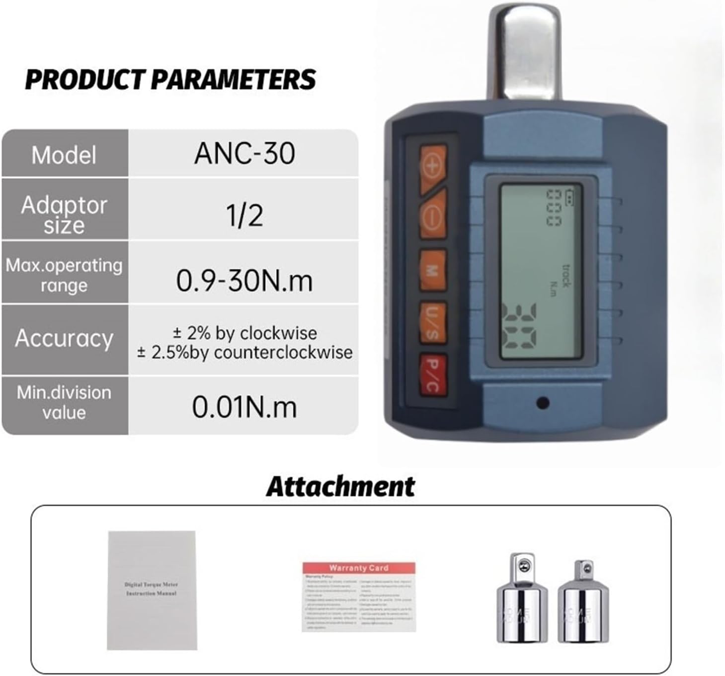 Digital Torque Meter, ANC N.M Special Gauge Maintenance Instrument(ANC-30)