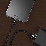 etguuds Long USB C Cable 12ft, 1-Pack, USB A to USB Type C Charger Cable | Fast Charging Braided Cord for iPhone 17/16/15 Pro Max Plus, for Samsung Galaxy S26 S25 Note 20, LG, Moto, Pixel - Black