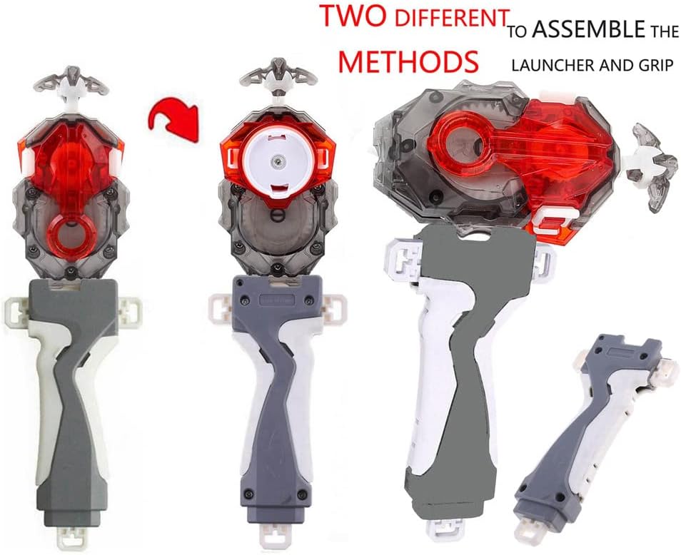 Miniatura 8 de Bay Blades for 8-12 B-184 Launcher Set Gaming Top Toys B-145 DX Starter Venom Diabolos.Vn.B Bey Battling Tops Burst Left and Right Launcher Grip
