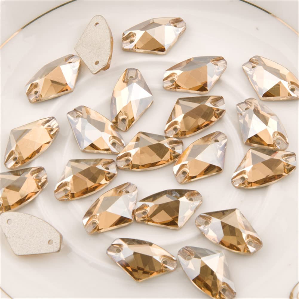 golden stones for dress Golden Shadow Rhinestones Sew On Horse Eyes Glass Rhinestones Flat Back Golden Stones For Clothes 9x18mm 24Pcs : Amazon.ca: Home
