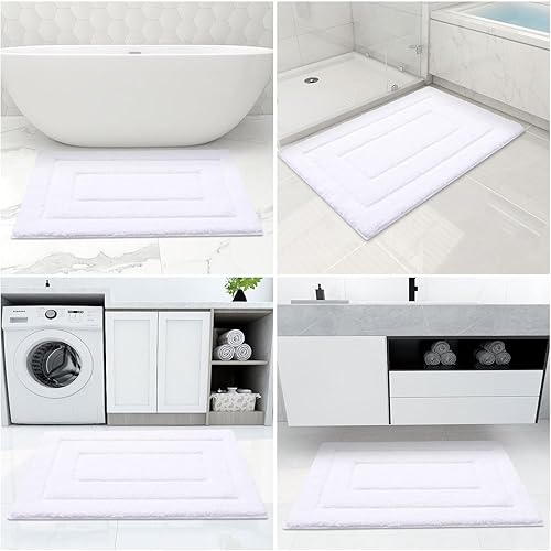 Miniatura 62 de Buganda Alfombras de baño, 24" x 16", Alfombras de baño de microfibra suaves y absorbentes, Alfombra de ducha esponjosa antideslizante, Alfombras de