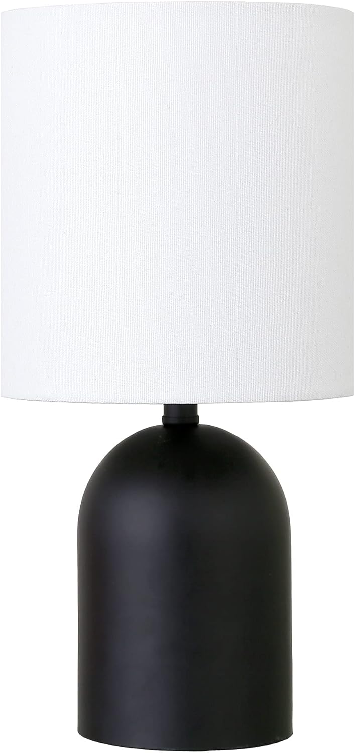Brass Mini Table Lamp with White Linen Shade