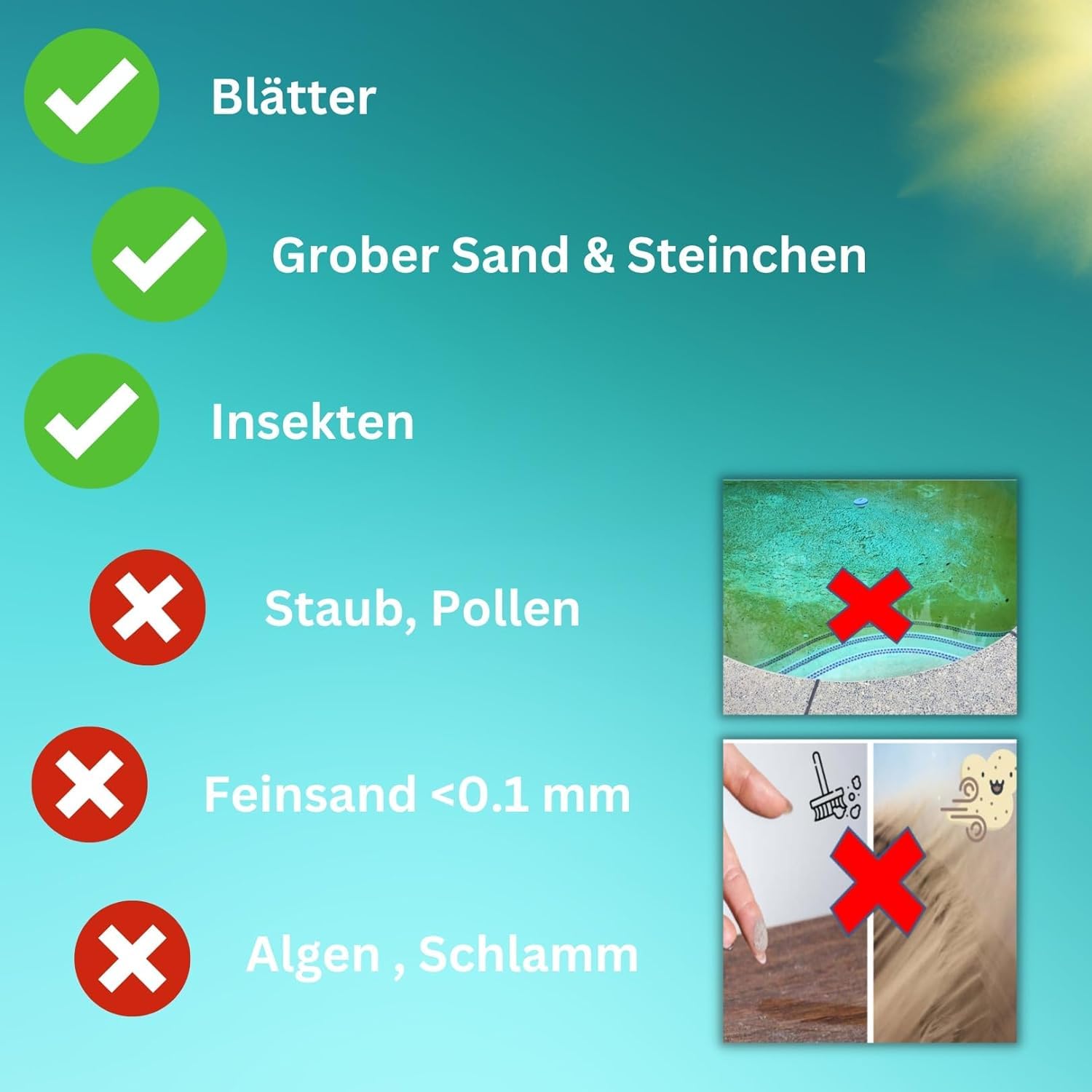 Poolwonder Cleverix Akku Poolsauger - Made in Austria - super handlich - Set ohne Stange