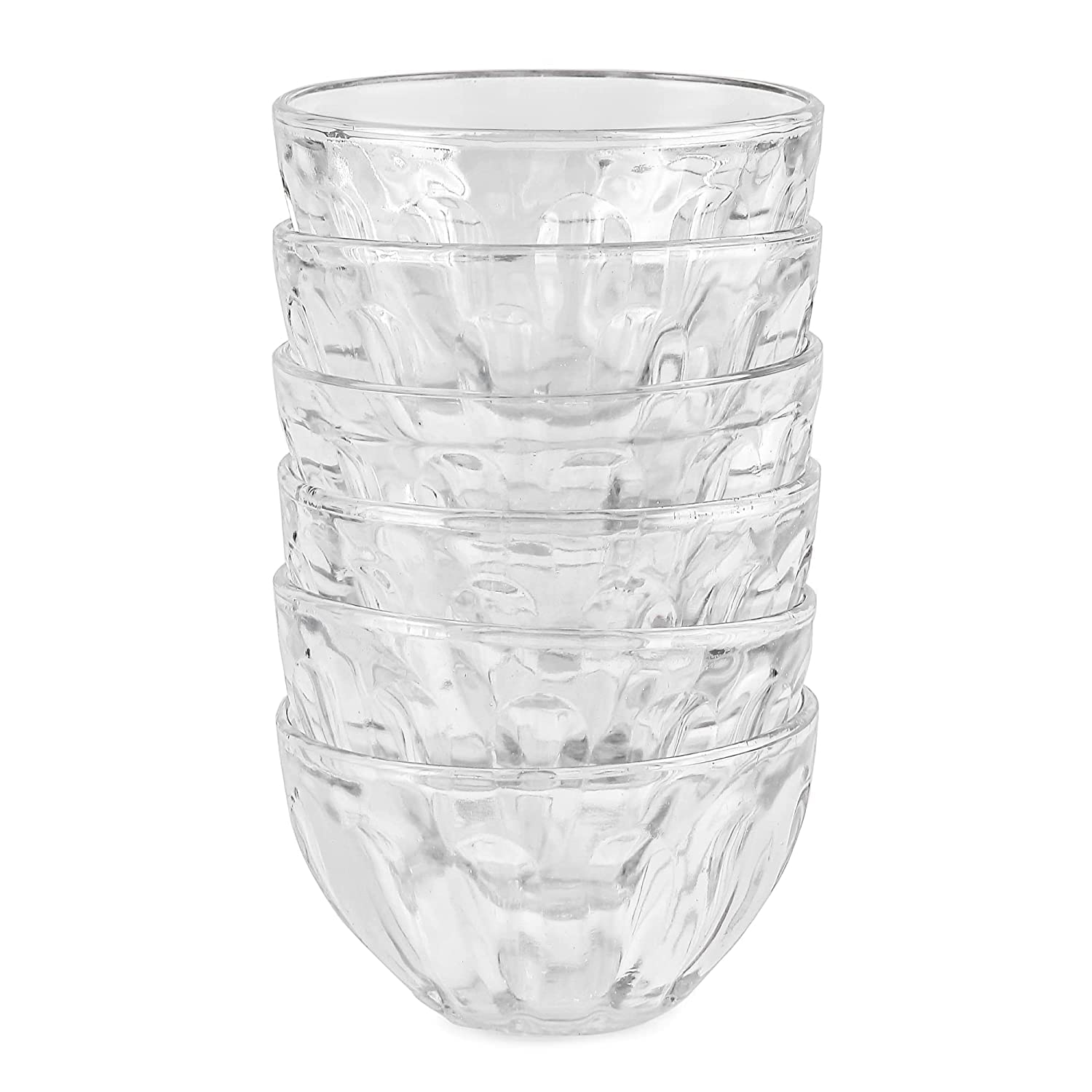 Buy Aone Glass and Crockery Store Glass Bowls Set DryFruits, Sweets, Candy Pack of 6, 120ml