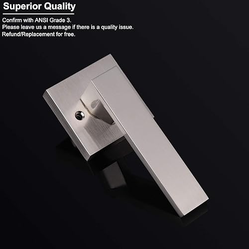 Miniatura 2 de Knobonly 01 02 03 Cerradura para puerta (níquel satinado).