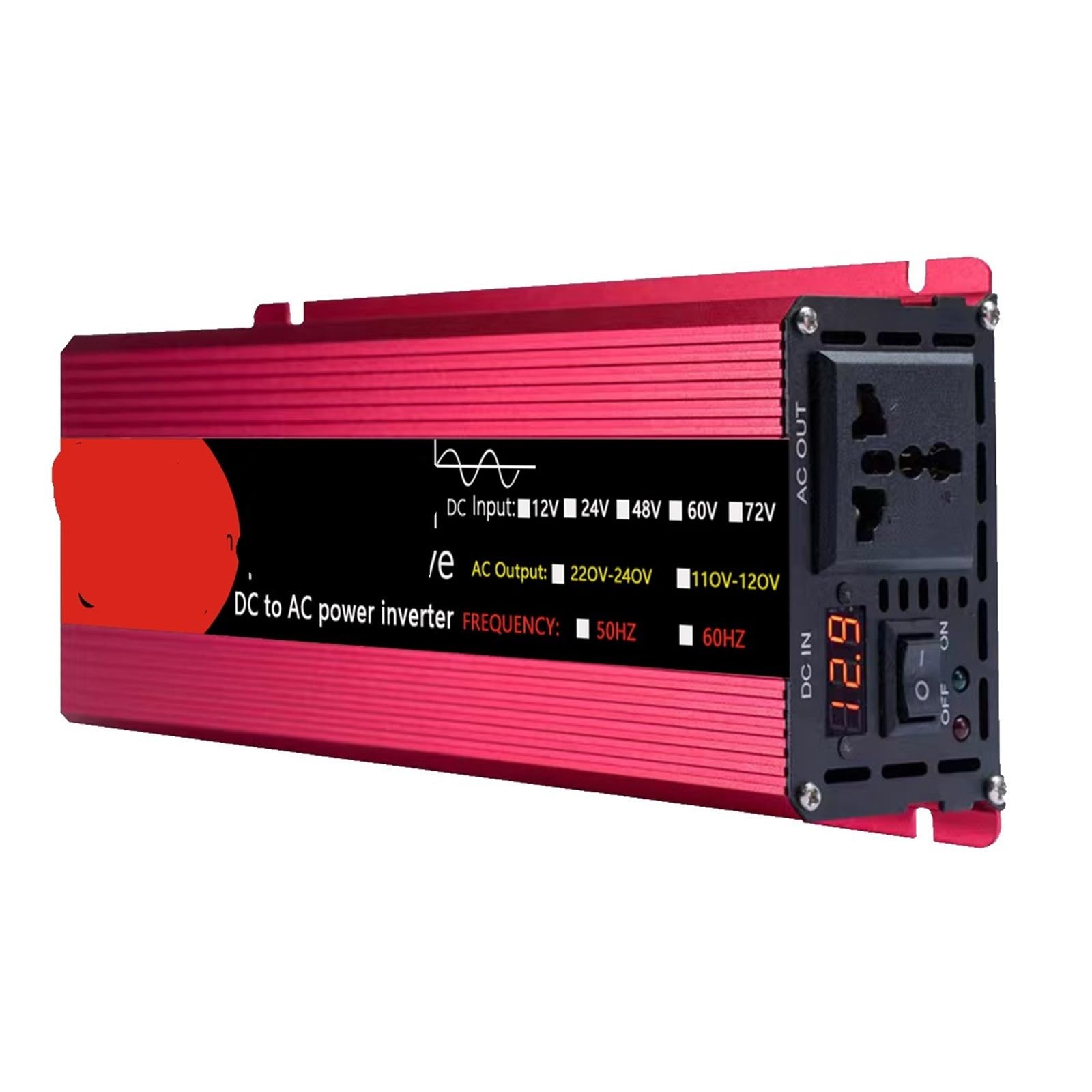 Fotovoltaico inverter onda sinusoidale pura da 12V24V48V a 110V1600W solare(48V2000Wsingledigitaldisplay110V)