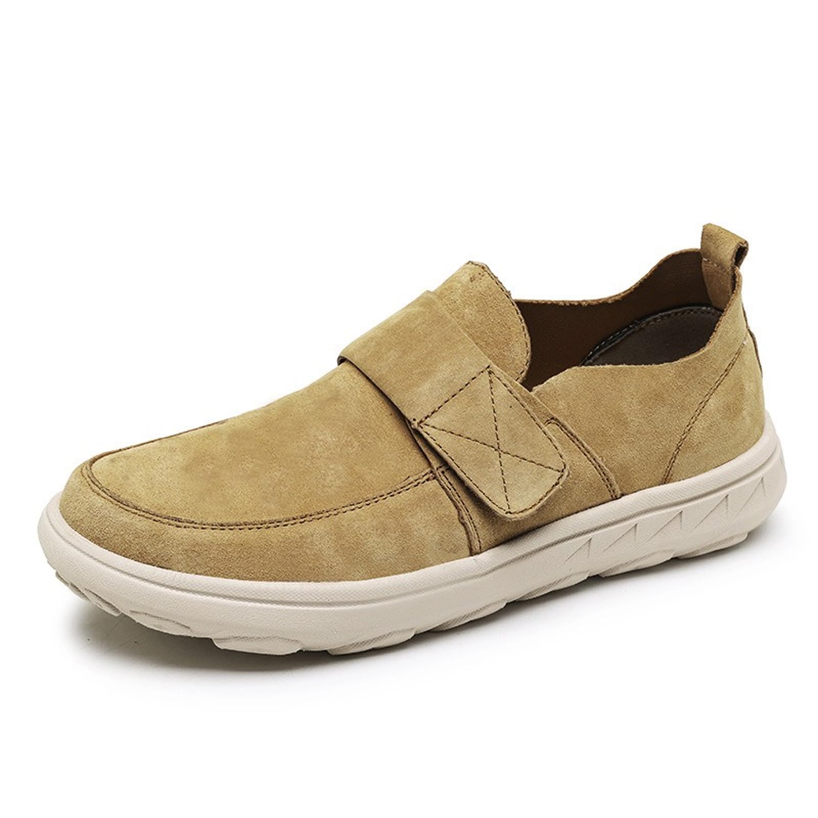 Men's Genuine Leather Slip on Casual Shoes Breathable Comfortable Mens Sneakers